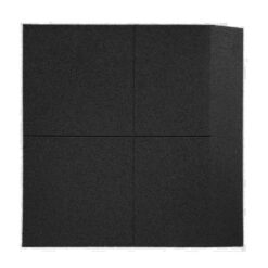Loseta de caucho biselada un lado 100 x 100 x 4 cm negra
