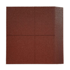 loseta de caucho biselada una esquina dos lados 100 x 100 cm roja
