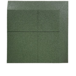 loseta de caucho biselada una esquina dos lados 100 x 100 cm verde