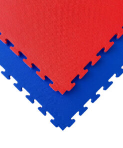 Tatami puzzle bicolor rojo y azul 100 x 100 x 2 cm