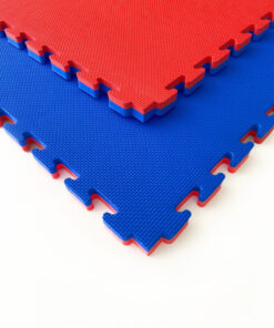 Tatami puzzle bicolor rojo azul 100 x 100 x 2,5 cm