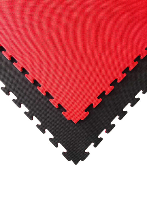 Tatami puzzle bicolor rojo negro 100 x 100 x 2,5 cm