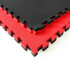 Tatami puzzle bicolor rojo y negro 100 x 100 x 4 cm