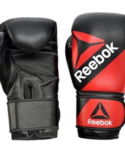 guante boxeo piel rojo y negro reebok