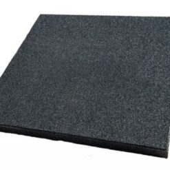 Loseta de caucho maciza negra 100 x 100 cm