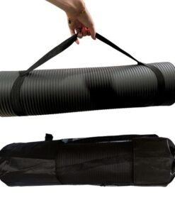 Esterilla negra para yoga, pilates...