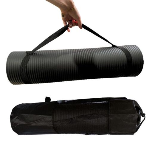 Esterilla negra para yoga, pilates...