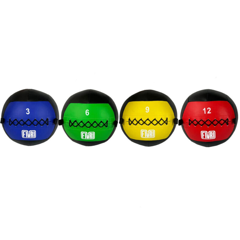 Set wall ball color fiuri de 3 a 12 kg