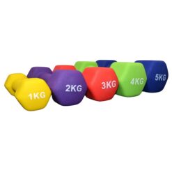 Set mancuernas de neopreno de 1 a 5 kg