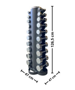 medidas set mancuernas cromadas