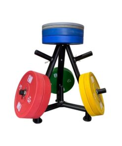 Set discos olímpicos con soporte