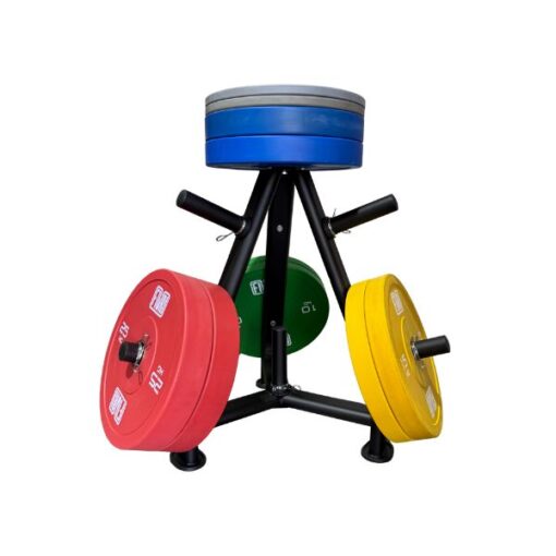 Set discos olímpicos con soporte