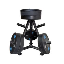 Set discos olímpicos con soporte