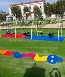 Césped artificial colores para parque infantil