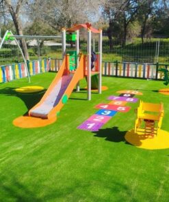 Césped artificial colores para parque infantil