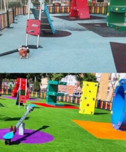 Césped artificial colores para parque infantil