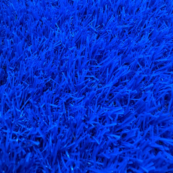Césped artificial azul