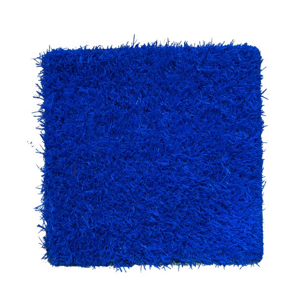 Muestra césped artificial azul