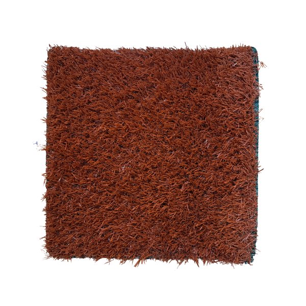 Muestra césped artificial marrón