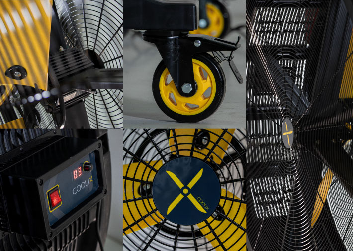 Ventilador industrial de suelo