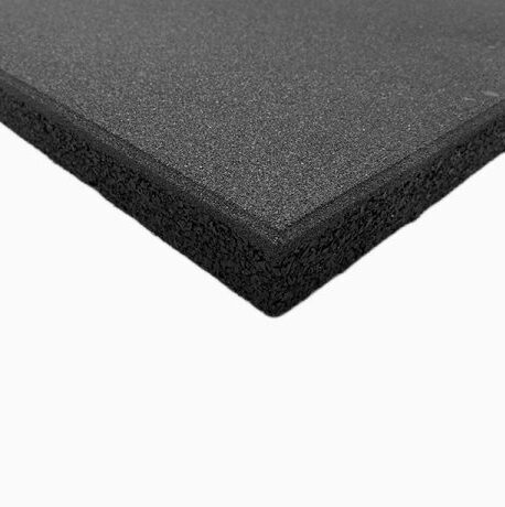 LOSETA CAUCHO MACIZA negra 100x100x4